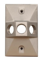 One Gang Weatherproof Covers - Retangular Lampholder Three Hole