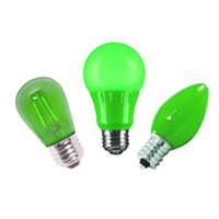 Green Colored Bulbs 