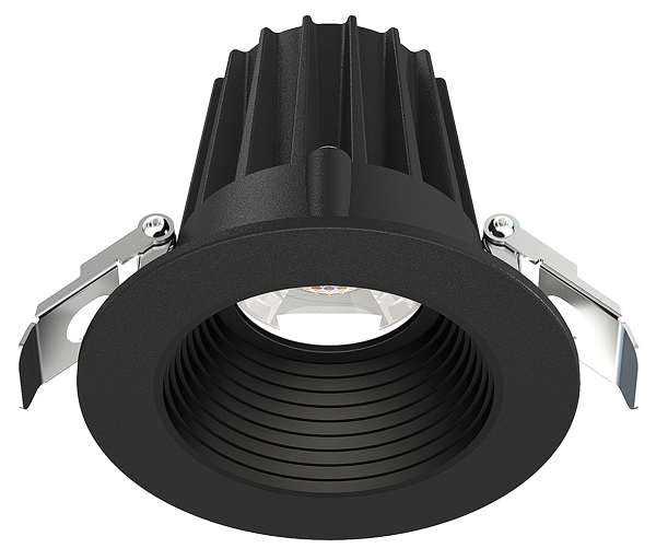 Lotus LED Lights JXL-COB02-R09W-5CCT-BK-2RR-BF-BK - 2 inch Round Recessed Economy LED - 9 Watt - 5CCT - Black Baffle Reflector - Black Trim