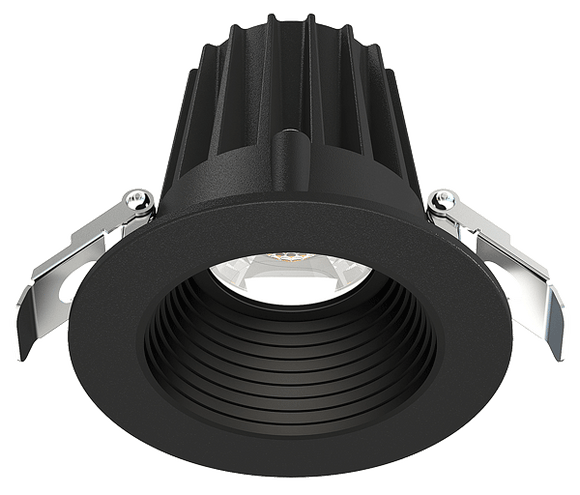 Lotus LED Lights JXL-COB02-R09W-5CCT-BK-2RR-BF-BK - 2 inch Round Recessed Economy LED - 9 Watt - 5CCT - Black Baffle Reflector - Black Trim