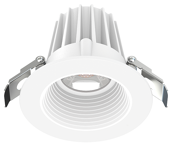Lotus LED Lights JXL-COB02-R09W-5CCT-WH-2RR-BF-WH - 2 inch Round Recessed Economy LED - 9 Watt - 5CCT - White Baffle Reflector - White Trim
