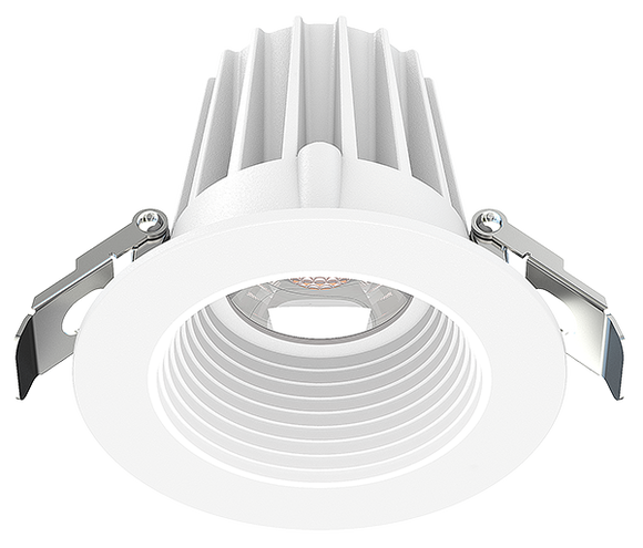 Lotus LED Lights JXL-COB02-R09W-5CCT-WH-2RR-BF-WH - 2 inch Round Recessed Economy LED - 9 Watt - 5CCT - White Baffle Reflector - White Trim