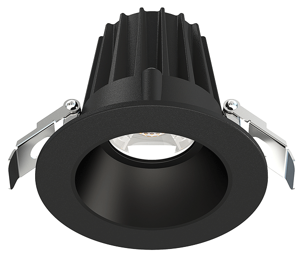 Lotus LED Lights JXL-COB02-R09W-5CCT-BK-2RR-SM-BK - 2 inch Round Recessed Economy LED - 9 Watt - 5CCT - Black Reflector - Black Trim