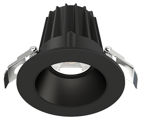 Lotus LED Lights JXL-COB02-R09W-5CCT-BK-2RR-SM-BK - 2 inch Round Recessed Economy LED - 9 Watt - 5CCT - Black Reflector - Black Trim