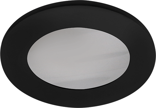 Lotus LED Lights LED-2-S8W2-5CCT-2RRWH-2RST-BK 2 inch Recessed Downlight 8W LED 5CCT 600 lm - 38° Beam Angle - White Reflector - Round Shower Trim - Black - Type IC Damp Air-Tight T24 CRI 90+