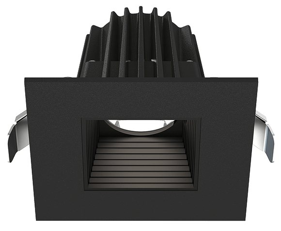 Lotus LED Lights JXL-COB02-S09W-5CCT-BK-2SR-BF-BK - 2 inch Square Recessed Economy LED - 9 Watt - 5CCT - Black Baffle Reflector - Black Trim