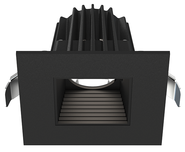 Lotus LED Lights JXL-COB02-S08W-CCT-BK-2SR-BF-BK - 2 inch Square Recessed Economy LED Downlight - 8 Watt - 3CCT Selectable - Black Baffle Reflector - Black Trim - 36 Deg.Beam Spread