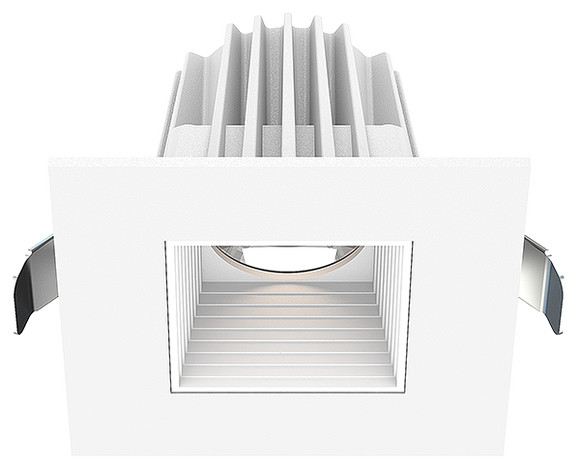 Lotus LED Lights JXL-COB02-S09W-5CCT-WH-2SR-BF-WH - 2 inch Square Recessed Economy LED - 9 Watt - 5CCT - White Baffle Reflector - White Trim
