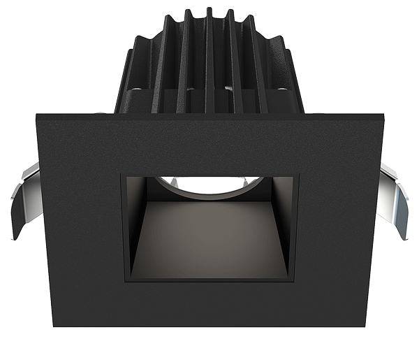 Lotus LED Lights JXL-COB02-S09W-5CCT-BK-2SR-SM-BK - 2 inch Square Recessed Economy LED - 9 Watt - 5CCT - Black Reflector - Black Trim
