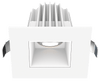Lotus LED Lights JXL-COB02-S09W-5CCT-WH-2SR-SM-WH - 2 inch Square Recessed Economy LED - 9 Watt - 5CCT - White Reflector - White Trim
