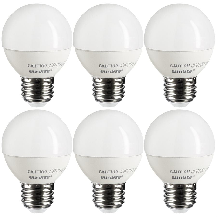 Sunlite 40292-SU - G16 LED Bulb - E26 Base - 7W - 2700K - Dimmable - Frosted - (6 Pack)