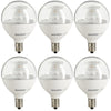 Sunlite 40294-SU - G16.5 LED Bulb - E12 Base - 2700K - 5W - Clear Glass - 6 Pack