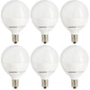 Sunlite 40296-SU - G16.5 LED Bulb - E12 Base - 5W - 2700K - Frosted - 6 Pack