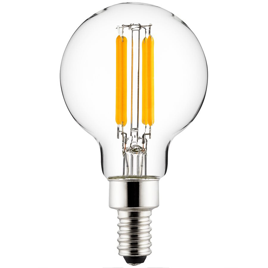 Sunlite 41548-SU - G16.5 LED Filament Bulb - E12 Base - 5W - 5000K - Clear - (6 Pack)