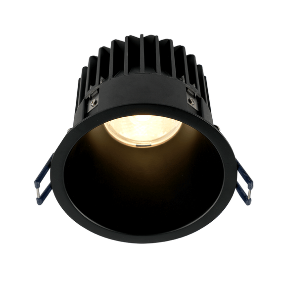 Lotus LED Lights LD4R-5CCT-4R-BR-TT 4 inch Round Thin Trim Deep Regressed LED Downlight 15W 5CCT 27-30-35-40-50K - 30 Deg. Beam Angle - Black Reflector Black Thin Trim