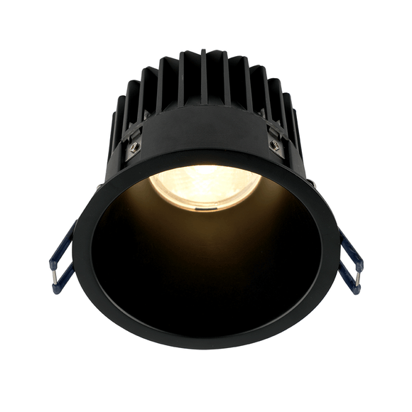 Lotus LED Lights LD4R-3018K-HO-4R-BR-TT-60D 4 inch Round Thin Trim Deep Regressed LED Downlight High Output 18W Dim To Warm 3000-1800K - 60 Deg. Beam Angle - Black Reflector Black Thin Trim
