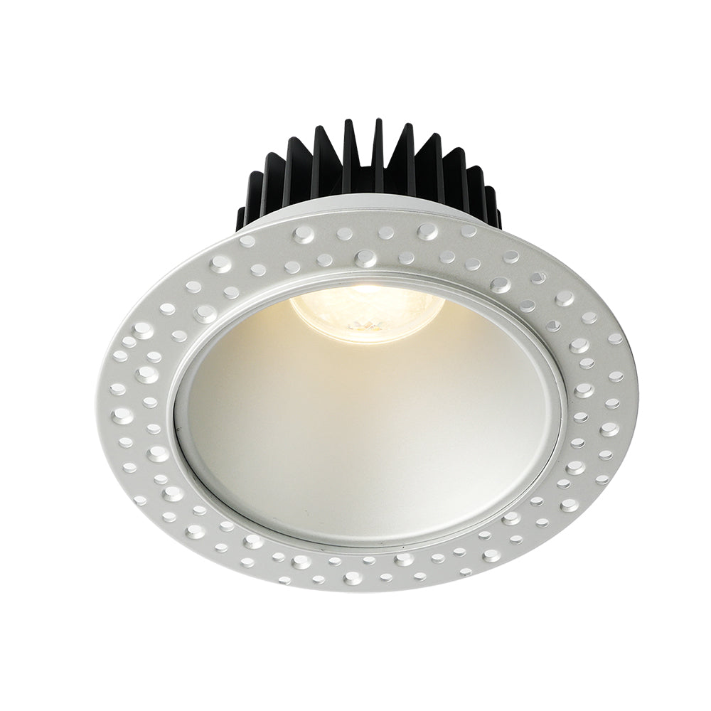 Lotus LED Lights LD4R-50K-4R-SR-IT-60D 4 inch Round Trimless Deep Regressed LED Downlight 15W 5000K - 60 Deg. Beam Angle - Silver Reflector Invisible Trim