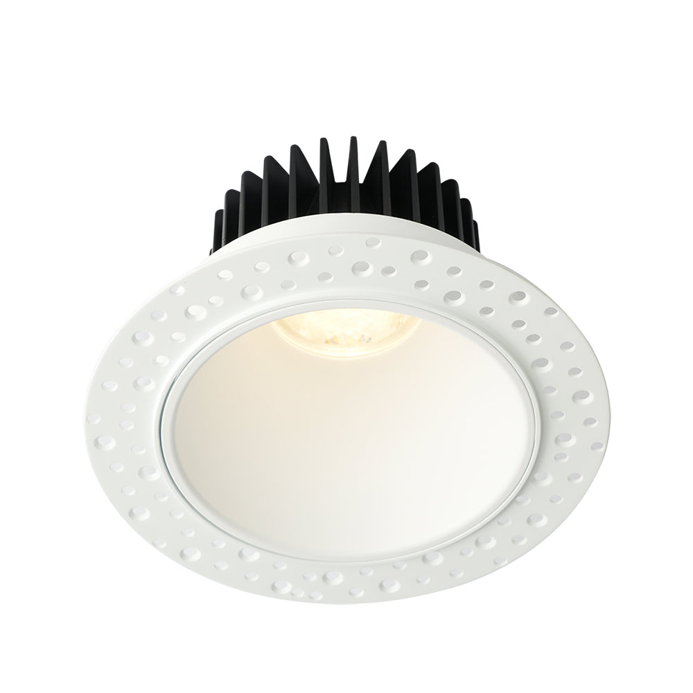 Lotus LED Lights LD4R-30K-4R-WR-IT-15D 4 inch Round Trimless Deep Regressed LED Downlight 15W 3000K - 15 Deg. Beam Angle - White Reflector Invisible Trim