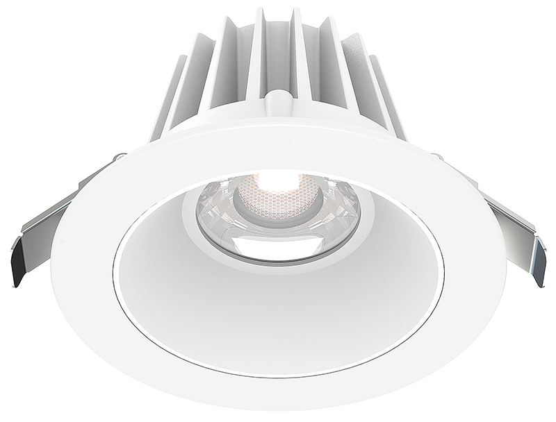 Lotus LED Lights JXL-COB04-R15W-5CCT-WH-4RR-SM-WH - 4 inch Round Recessed Economy LED Downlight - 15 Watt - 5CCT Selectable - White Reflector - White Trim