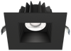 Lotus LED Lights JXL-COB04-S15W-5CCT-BK-4SR-BF-BK - 4 inch Square Recessed Economy LED Downlight - 15 Watt - 5CCT Selectable - Baffle Black Reflector - Black Trim