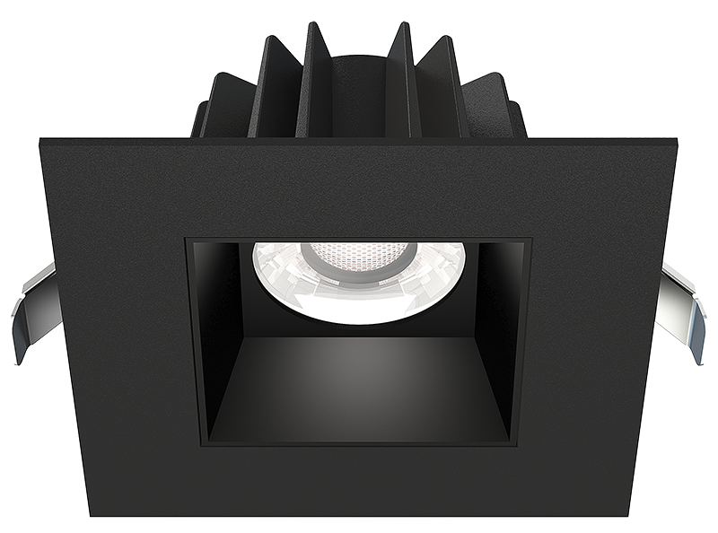 Lotus LED Lights JXL-COB04-S15W-5CCT-BK-4SR-SM-BK - 4 inch Square Recessed Economy LED Downlight - 15 Watt - 5CCT Selectable - Black Reflector - Black Trim