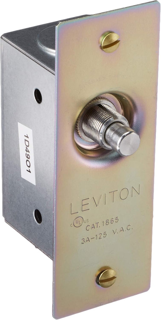 Leviton 1865 Doorjamb Switch with Jamb Box, 3A 125V, Brass