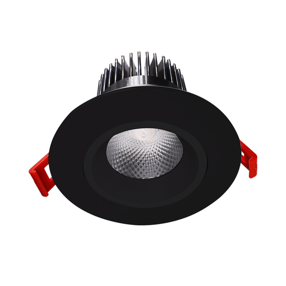 Lotus LED Lights AD-35-S12W-DTW-BK-REY - 3.5 inch round Venus gimbal LED with regressed optics - 12 Watt - Warm Dim - Black Trim - 38 Deg.Beam Spread