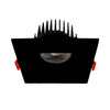 Lotus LED Lights AD-LED-4-S15W-3018K-T4SB - 4 inch Square Recessed LED Downlight - High Output - 15 Watt - Warm Dim - Black Trim - 40 Deg.Beam Spread