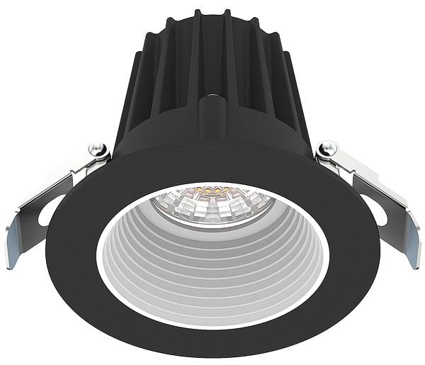 Lotus LED Lights JXL-COB02-R09W-5CCT-BK-2RR-BF-WH - 2 inch Round Recessed Economy LED - 9 Watt - 5CCT - White Baffle Reflector - Black Trim