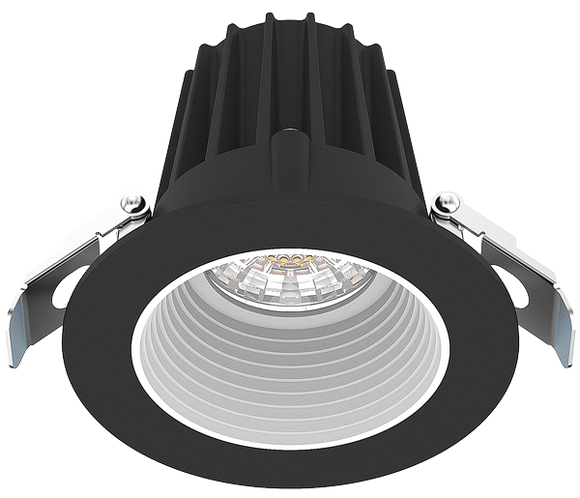 Lotus LED Lights JXL-COB02-R09W-5CCT-BK-2RR-BF-WH - 2 inch Round Recessed Economy LED - 9 Watt - 5CCT - White Baffle Reflector - Black Trim