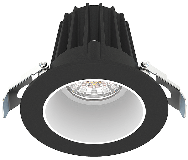 Lotus LED Lights JXL-COB02-R09W-5CCT-BK-2RR-SM-WH - 2 inch Round Recessed Economy LED - 9 Watt - 5CCT - White Reflector - Black Trim