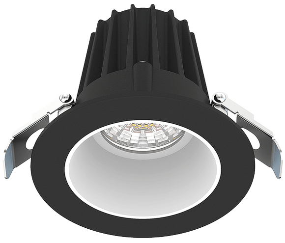 Lotus LED Lights JXL-COB02-R09W-5CCT-BK-2RR-SM-WH - 2 inch Round Recessed Economy LED - 9 Watt - 5CCT - White Reflector - Black Trim