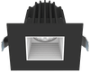 Lotus LED Lights JXL-COB02-S09W-5CCT-BK-2SR-BF-WH - 2 inch Square Recessed Economy LED - 9 Watt - 5CCT - White Baffle Reflector - Black Trim