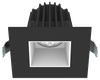Lotus LED Lights JXL-COB02-S08W-CCT-BK-2SR-SM-WH - 2 inch Square Recessed Economy LED Downlight - 8 Watt - 3CCT Selectable - White Reflector - Black Trim - 36 Deg.Beam Spread