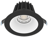 Lotus LED Lights JXL-COB04-R15W-5CCT-BK-4RR-SM-WH - 4 inch Round Recessed Economy LED Downlight - 15 Watt - 5CCT Selectable - White Reflector - Black Trim