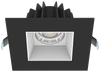 Lotus LED Lights JXL-COB04-S15W-5CCT-BK-4SR-BF-WH - 4 inch Square Recessed Economy LED Downlight - 15 Watt - 5CCT Selectable - White Baffle Reflector - Black Trim