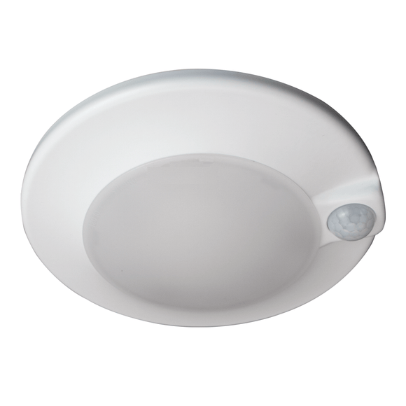 Lotus LED Lights CSC3030-LED-PIR-5CCT-WH - 5 inch Round LED Closet Light with Motion Sensor - 10 Watt - 5CCT Selectable - White Trim - 120 Deg.Beam Spread