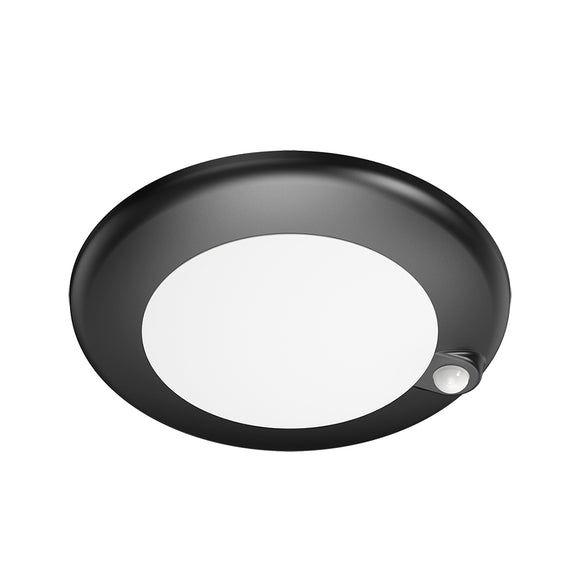 Lotus LED Lights DL205S-4-10W-5CCT-R90-0082-BK - 4 inch PIR Round Disk Downlight - 10 Watt - 5CCT Selectable - Black Trim - 115 Deg.Beam Spread