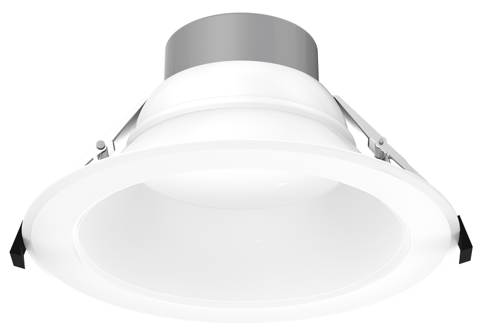Lotus LED Lights DL254-10-40W-M-A5C5-HO - 10 inch Round Commercial 5 CCT & 5 Watt Selectable LED Downlight - 22/26/30/35/40 Watt - 5CCT Selectable - White Trim - 90 Deg.Beam Spread