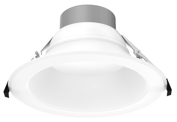 Lotus LED Lights DL254-10-40W-M-A5C5-HO - 10 inch Round Commercial 5 CCT & 5 Watt Selectable LED Downlight - 22/26/30/35/40 Watt - 5CCT Selectable - White Trim - 90 Deg.Beam Spread