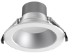 Lotus LED Lights DL254-6-30W-M-A5C5-HO-AZ - 6 inch Round Commercial 5 CCT & 5 Watt Selectable LED Downlight - 12/16/22/26/30 Watt - 5CCT Selectable - Silver Reflector - White Trim - 85 Deg.Beam Spread