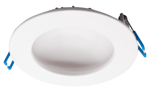 Lotus LED Lights DS-LED-4-S12W-DTW-WH - 4 inch Round Indirect Slim Recessed LED Downlight - 12 Watt - Warm Dim - White Trim - 130 Deg.Beam Spread