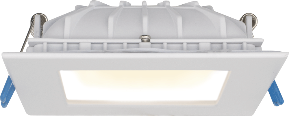 Lotus LED Lights DS-LED-4-S12W-5CCT-WH-SQ - 4 inch Square Indirect Slim Recessed LED Downlight - 12 Watt - 5CCT Selectable - White Trim - 130 Deg.Beam Spread