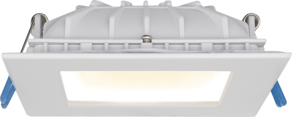 Lotus LED Lights DS-LED-4-S12W-5CCT-WH-SQ - 4 inch Square Indirect Slim Recessed LED Downlight - 12 Watt - 5CCT Selectable - White Trim - 130 Deg.Beam Spread
