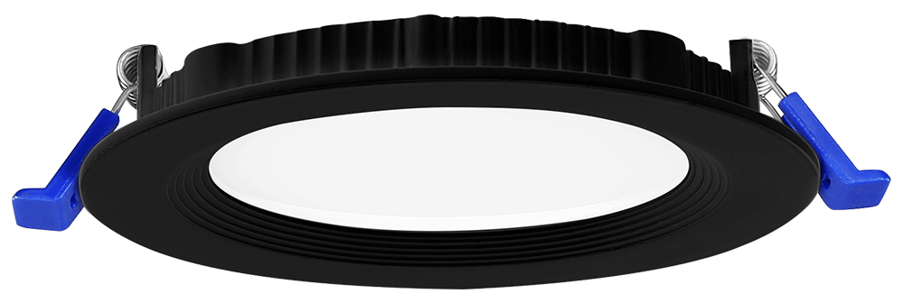 Lotus LED Lights JXL-CA04-T10W-5CCT-BK - 4 inch Round Regressed Baffle Economy LED Downlight - 10 Watt - 5CCT Selectable - Black Baffle Trim