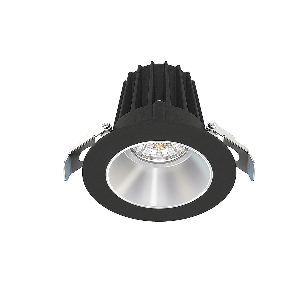 Lotus LED Lights JXL-COB02-R09W-5CCT-BK-2RR-SM-AZ - 2 inch Round Recessed Economy LED - 9 Watt - 5CCT - Alzak Reflector - Black Trim