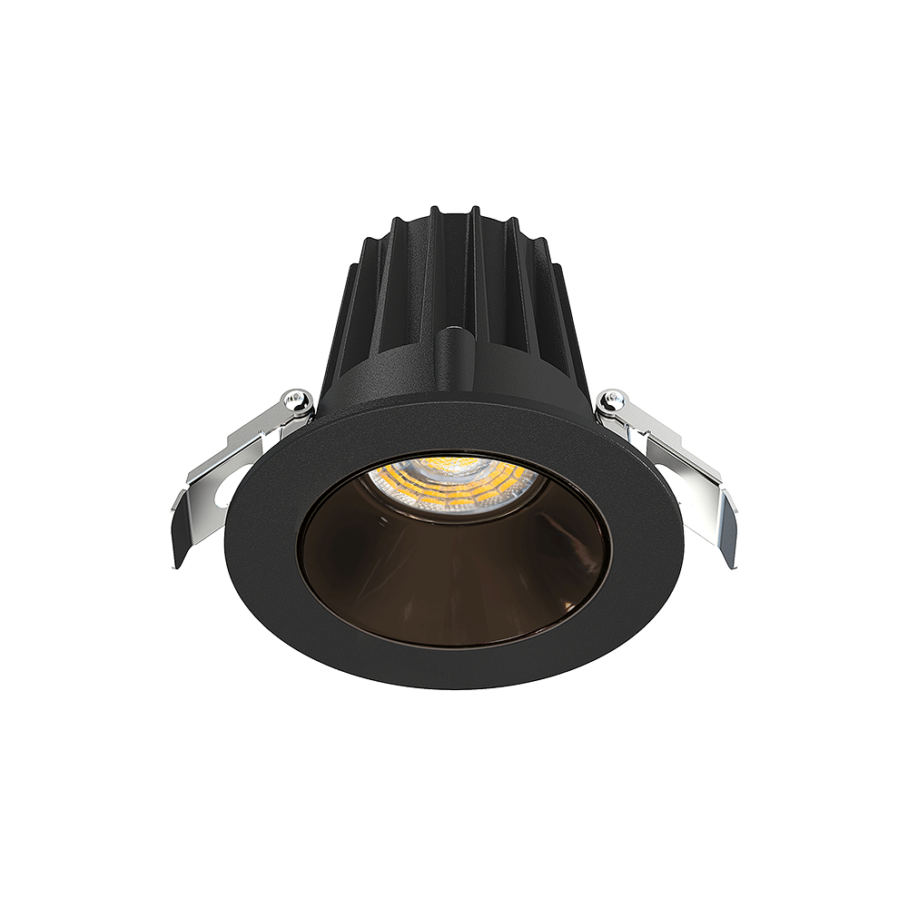 Lotus LED Lights JXL-COB02-R09W-5CCT-BK-2RR-SM-BC - 2 inch Round Recessed Economy LED - 9 Watt - 5CCT - Black Chrome Reflector - Black Trim