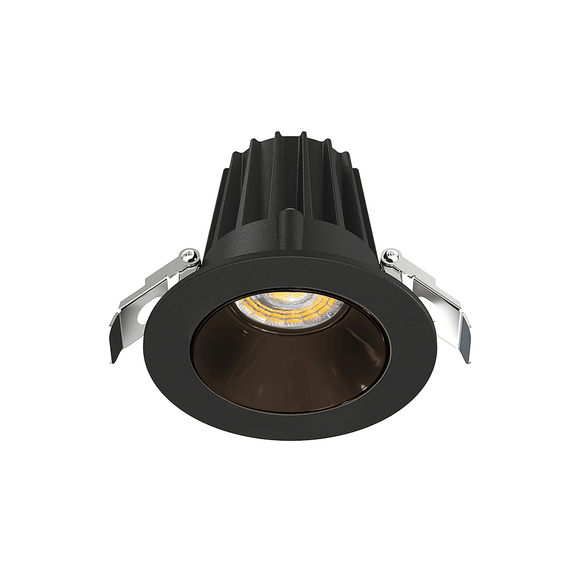 Lotus LED Lights JXL-COB02-R09W-5CCT-BK-2RR-SM-BC - 2 inch Round Recessed Economy LED - 9 Watt - 5CCT - Black Chrome Reflector - Black Trim