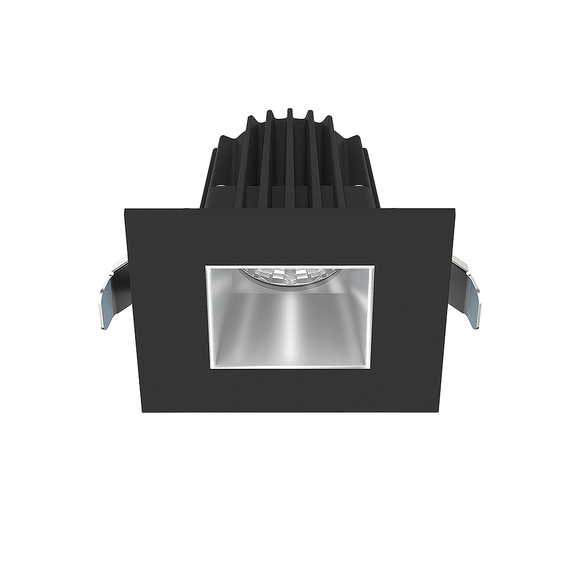 Lotus LED Lights JXL-COB02-S09W-5CCT-BK-2SR-SM-AZ - 2 inch Square Recessed Economy LED - 9 Watt - 5CCT - Alzak Reflector - Black Trim