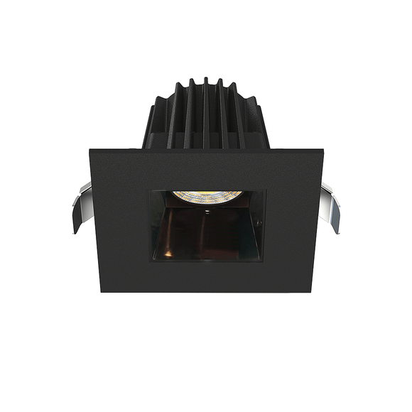 Lotus LED Lights JXL-COB02-S09W-5CCT-BK-2SR-SM-BC - 2 inch Square Recessed Economy LED - 9 Watt - 5CCT - Black Chrome Reflector - Black Trim